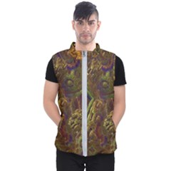 Fractal Virtual Abstract Men s Puffer Vest by Simbadda