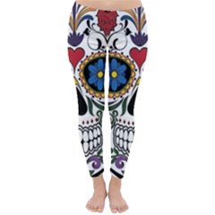 Cranium Sugar Skull Classic Winter Leggings by StarvingArtisan