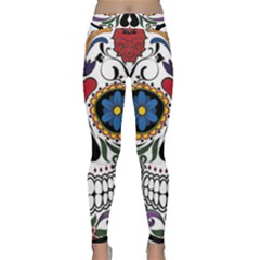 Cranium Sugar Skull Classic Yoga Leggings by StarvingArtisan