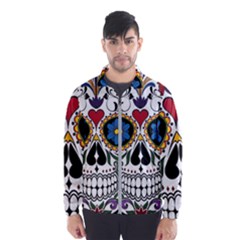 Cranium Sugar Skull Wind Breaker (men) by StarvingArtisan