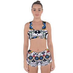 Cranium Sugar Skull Racerback Boyleg Bikini Set by StarvingArtisan