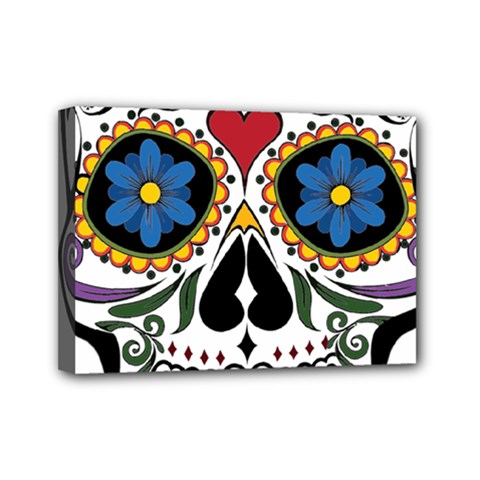 Cranium Sugar Skull Mini Canvas 7  X 5  by StarvingArtisan