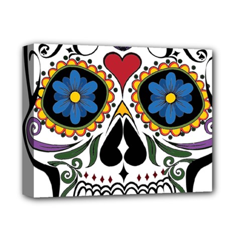 Cranium Sugar Skull Deluxe Canvas 14  X 11  by StarvingArtisan