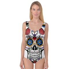 Cranium Sugar Skull Princess Tank Leotard  by StarvingArtisan