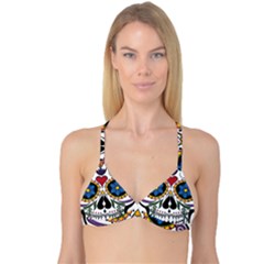 Cranium Sugar Skull Reversible Tri Bikini Top by StarvingArtisan