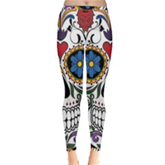 Cranium Sugar Skull Inside Out Leggings by StarvingArtisan