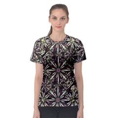 Dark Tropical Pattern Women s Sport Mesh Tee