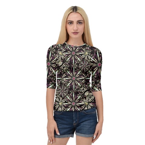 Dark Tropical Pattern Quarter Sleeve Raglan Tee by dflcprints