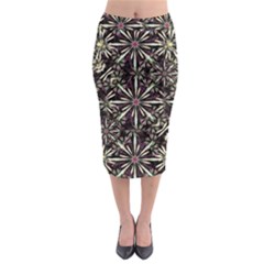 Dark Tropical Pattern Midi Pencil Skirt by dflcprints