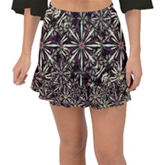 Dark Tropical Pattern Fishtail Mini Chiffon Skirt by dflcprints