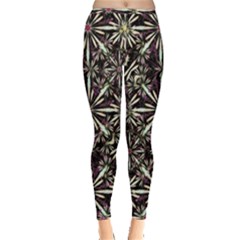 Dark Tropical Pattern Inside Out Leggings by dflcprints