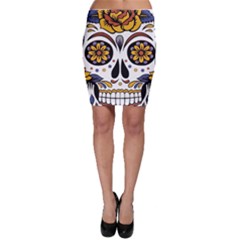 Sugar Skull Bodycon Skirt by StarvingArtisan