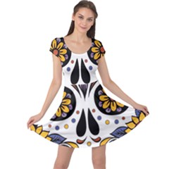 Sugar Skull Cap Sleeve Dress by StarvingArtisan