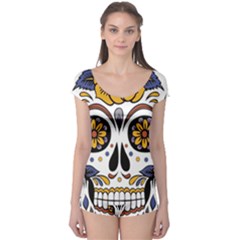 Sugar Skull Boyleg Leotard  by StarvingArtisan