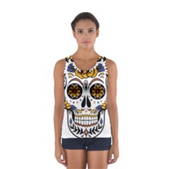 Sugar Skull Sport Tank Top  by StarvingArtisan