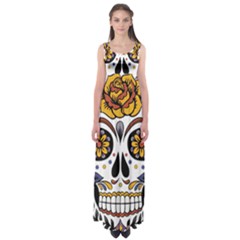 Sugar Skull Empire Waist Maxi Dress by StarvingArtisan