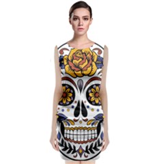 Sugar Skull Classic Sleeveless Midi Dress by StarvingArtisan