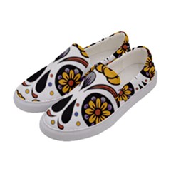 Sugar Skull Women s Canvas Slip Ons