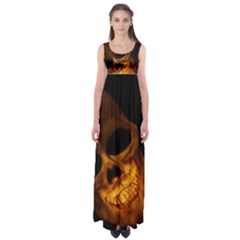 Laughing Skull Empire Waist Maxi Dress by StarvingArtisan