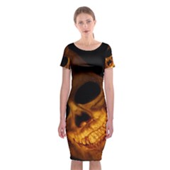 Laughing Skull Classic Short Sleeve Midi Dress by StarvingArtisan