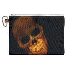 Laughing Skull Canvas Cosmetic Bag (xl) by StarvingArtisan