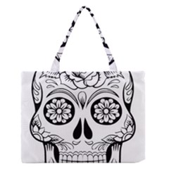 Sugar Skull Zipper Medium Tote Bag by StarvingArtisan