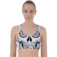 Sugar Skull Back Weave Sports Bra by StarvingArtisan