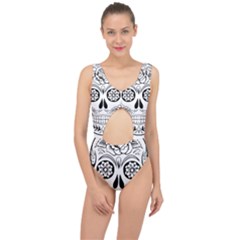 Sugar Skull Center Cut Out Swimsuit by StarvingArtisan