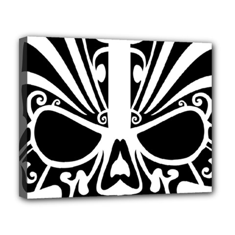 Tribal Sugar Skull Deluxe Canvas 20  X 16   by StarvingArtisan