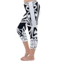 Tribal Sugar Skull Capri Winter Leggings  View2