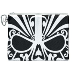 Tribal Sugar Skull Canvas Cosmetic Bag (xxl) by StarvingArtisan