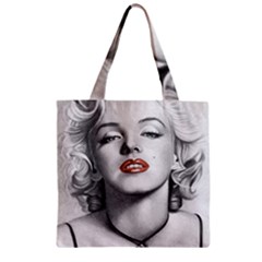 Blonde Bombshell Zipper Grocery Tote Bag by StarvingArtisan