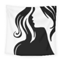 Long Haired Sexy Woman  Square Tapestry (Large) View1