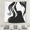 Long Haired Sexy Woman  Square Tapestry (Large) View2