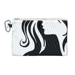 Long Haired Sexy Woman  Canvas Cosmetic Bag (large) by StarvingArtisan