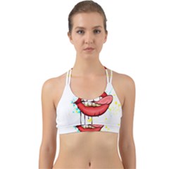 Bit Your Tongue Back Web Sports Bra by StarvingArtisan