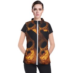 Skull Women s Puffer Vest by StarvingArtisan