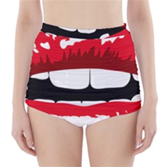 Sexy Mouth  High-waisted Bikini Bottoms by StarvingArtisan