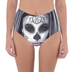 Sugar Skull Reversible High-waist Bikini Bottoms by StarvingArtisan