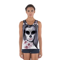 Sugar Skull Sport Tank Top  by StarvingArtisan