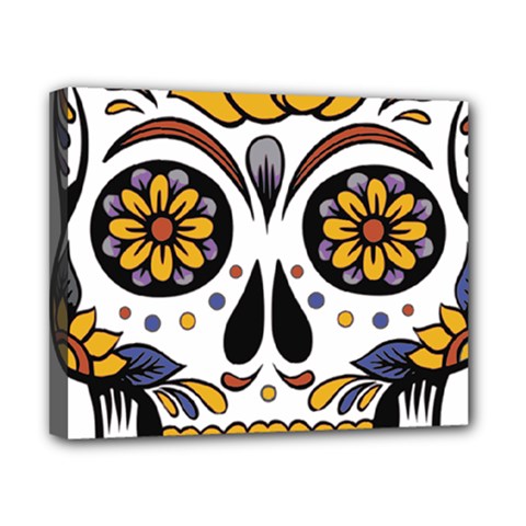 Sugar Skull Canvas 10  X 8  by StarvingArtisan