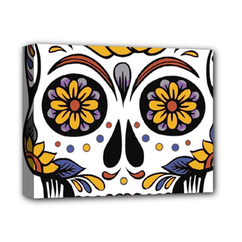 Sugar Skull Deluxe Canvas 14  X 11 