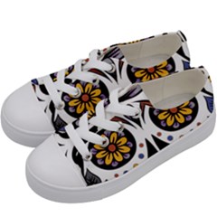 Sugar Skull Kids  Low Top Canvas Sneakers by StarvingArtisan