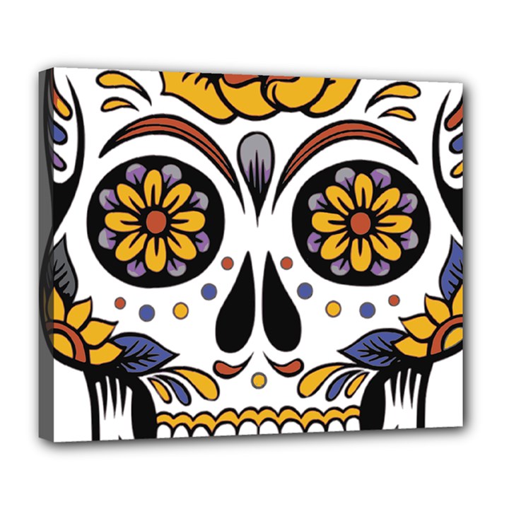 Sugar Skull Deluxe Canvas 24  x 20  