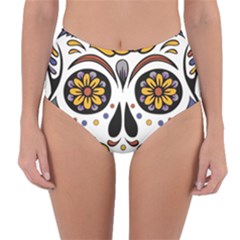 Sugar Skull Reversible High-waist Bikini Bottoms by StarvingArtisan