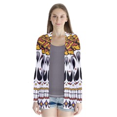 Sugar Skull Drape Collar Cardigan