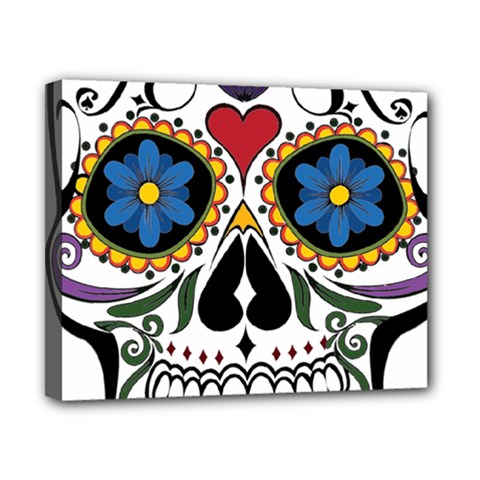 Cranium Sugar Skull Canvas 10  X 8  by StarvingArtisan