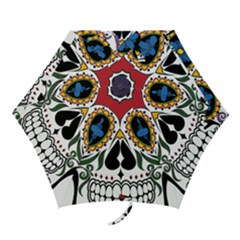 Cranium Sugar Skull Mini Folding Umbrellas by StarvingArtisan