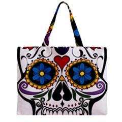 Cranium Sugar Skull Zipper Mini Tote Bag by StarvingArtisan