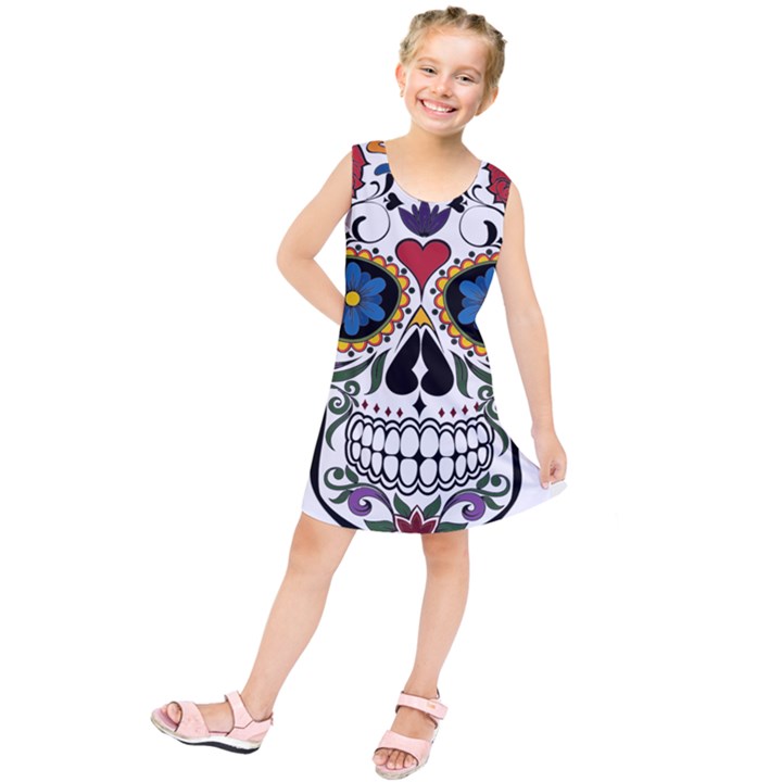 Cranium Sugar Skull Kids  Tunic Dress